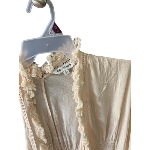 davi and dani Womens Size Small Open Front Cardigan Swimsuit beach coverup fring - Picture 3 of 6